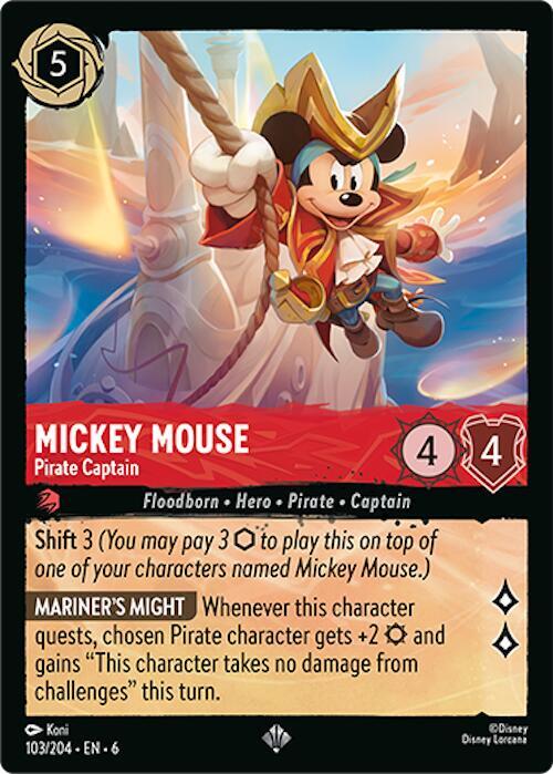Mickey Mouse, Pirate Captain 103/204 (Azurite Sea) 