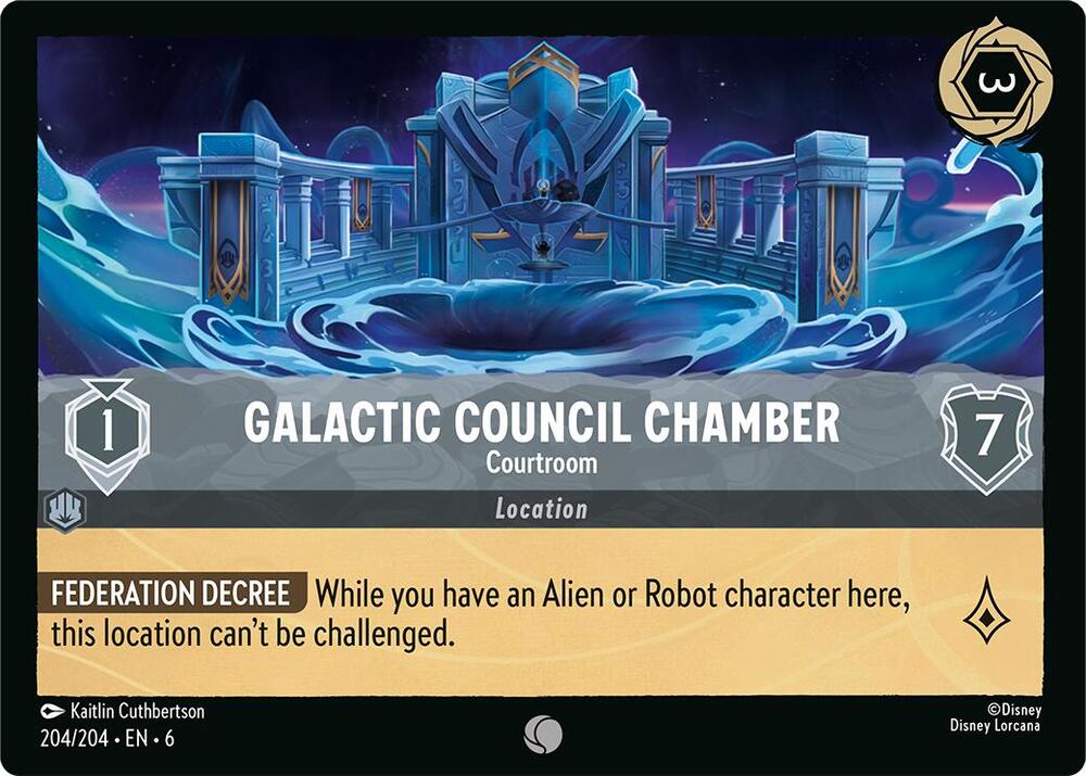 Galactic Council Chamber Courtroom 204/204 (Azurite Sea)  - Cold Foil