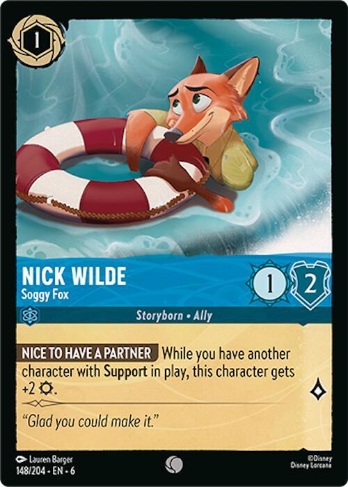 Nick Wilde, Soggy Fox 148/204 (Azurite Sea) 