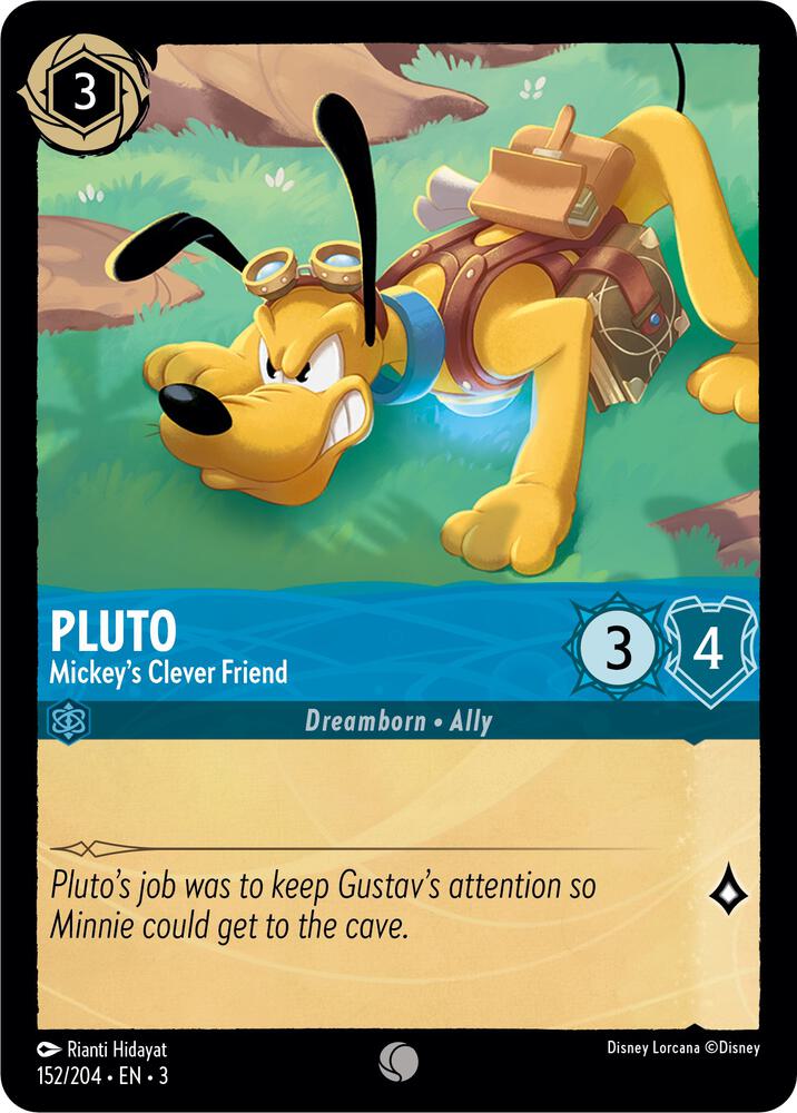 Pluto, Mickey's Clever Friend 152/204 (Into the Inklands)  - Cold Foil