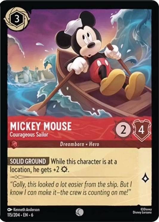 Mickey Mouse, Courageous Sailor 115/204 (Azurite Sea)  - Cold Foil