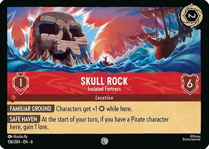 Skull Rock, Isolated Fortress 136/204 (Azurite Sea)  - Cold Foil