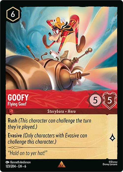 Goofy, Flying Goof 123/204 (Azurite Sea)  - Cold Foil