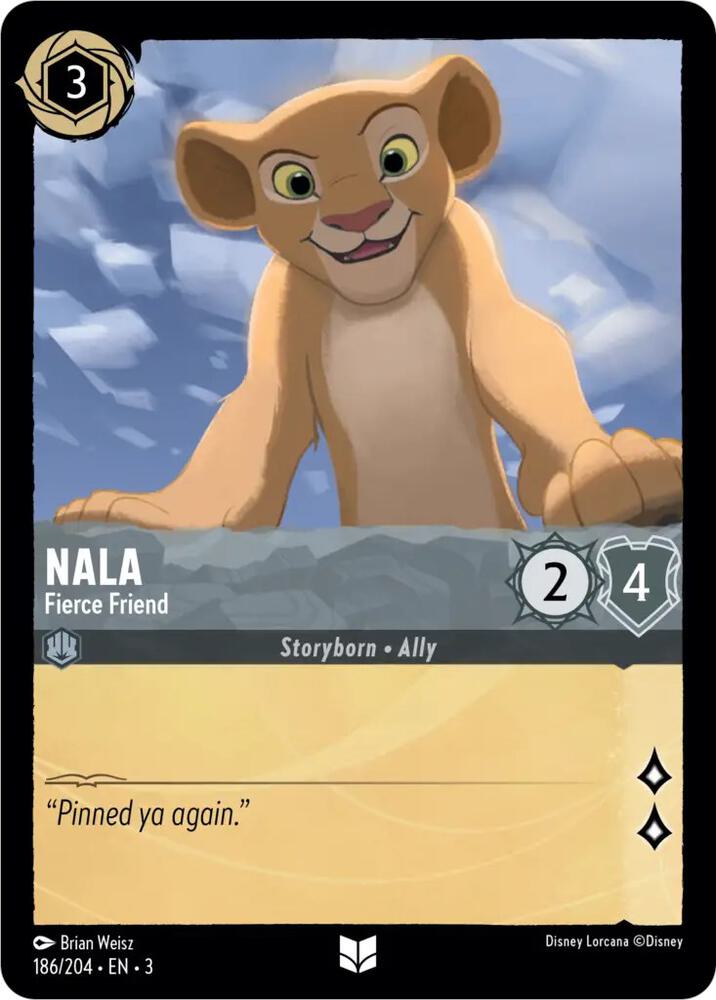 Nala, Fierce Friend 186/204 (Into the Inklands)  - Cold Foil