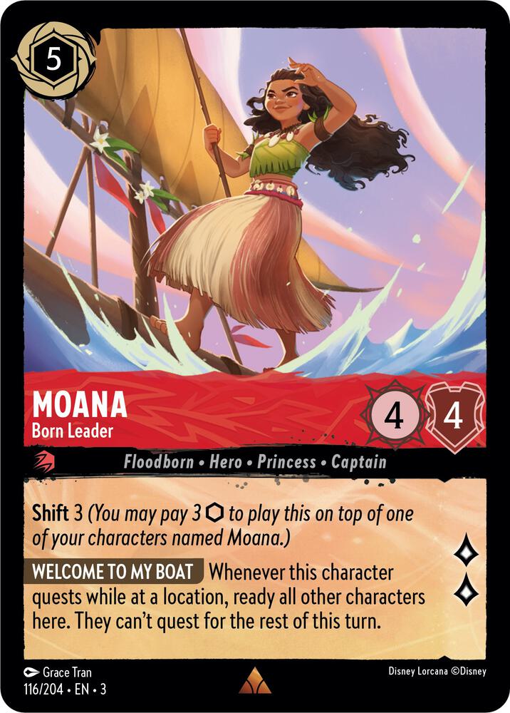 Moana, Born Leader 116/204 (Into the Inklands)  - Cold Foil