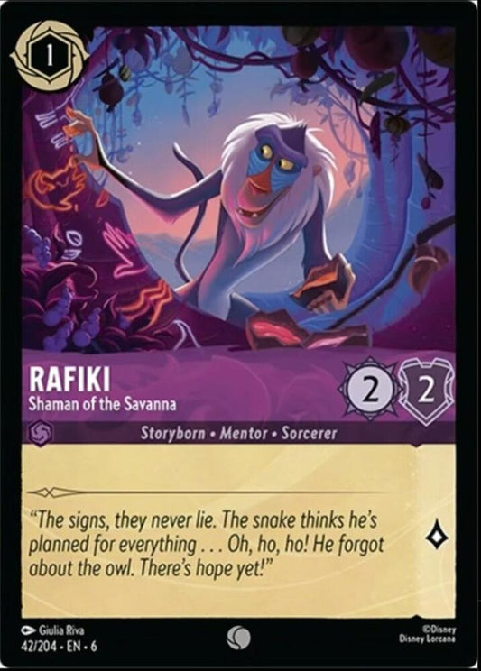 Rafiki, Shaman of the Savanna 42/204 (Azurite Sea)  - Cold Foil