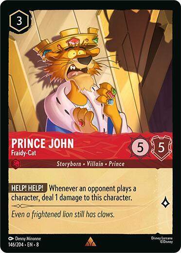 Prince John, Fraidy Cat 146/204 (Reign of Jafar)  - Cold Foil