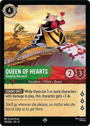 Queen of Hearts Haughty Monarch 105/204 (Reign of Jafar) 