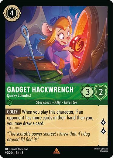 Gadget Hackwrench Quirky Scientist 99/204 (Reign of Jafar) 