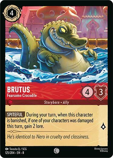 Brutus, Fearsome Crocodile 125/204 (Reign of Jafar) 