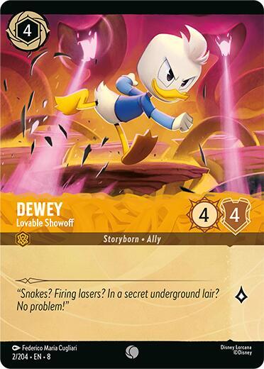 Dewey Lovable Showoff Foil 2/204 (Reign of Jafar)  - Cold Foil
