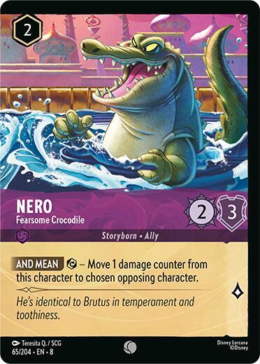 Nero Fearsome Crocodile Foil 65/204 (Reign of Jafar)  - Cold Foil