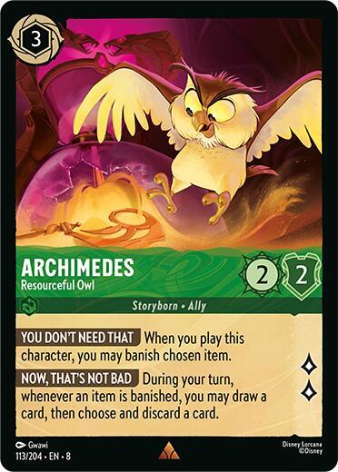 Archimedes Resourceful Owl 113/204 (Reign of Jafar) 