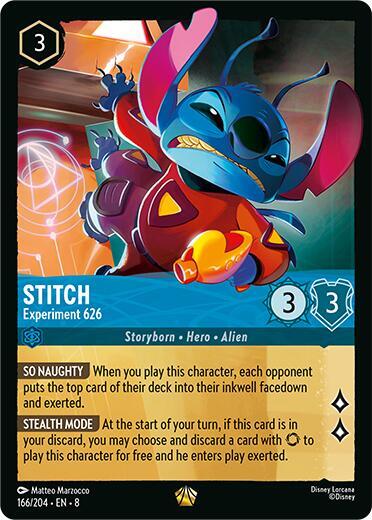 Stitch, Experiment 626 166/204 (Reign of Jafar)  - Cold Foil