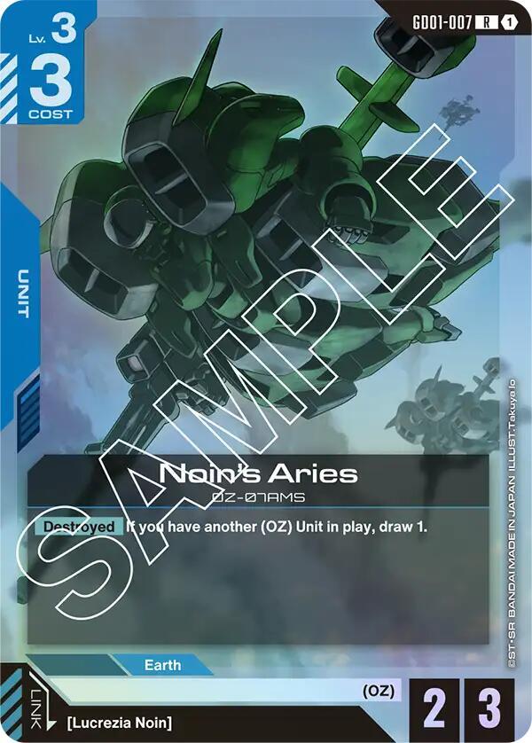 Noins Aries GD01-007 (Newtype Rising)  - Holofoil