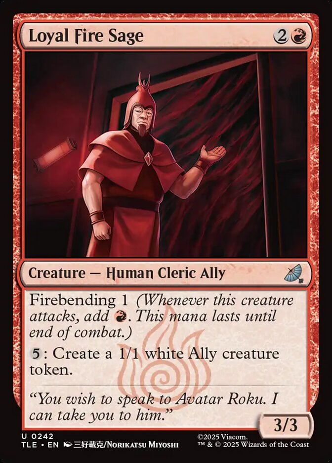 Loyal Fire Sage 242/317 (Avatar: The Last Airbender: Eternal-Legal)  - Foil