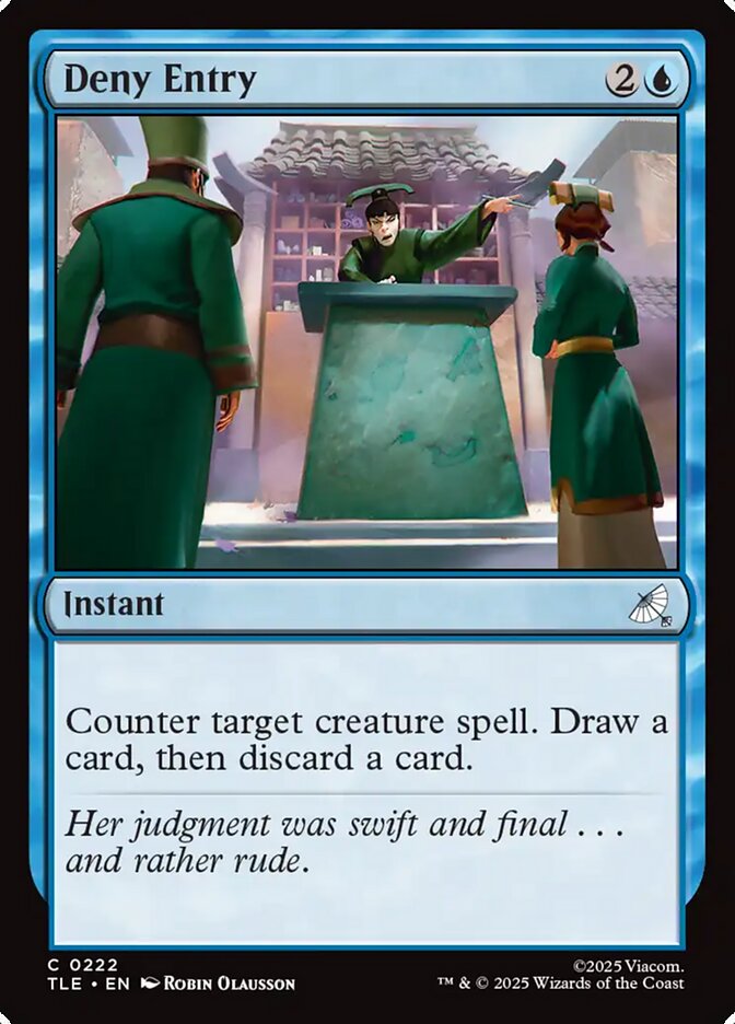 Deny Entry 222/317 (Avatar: The Last Airbender: Eternal-Legal)  - Foil