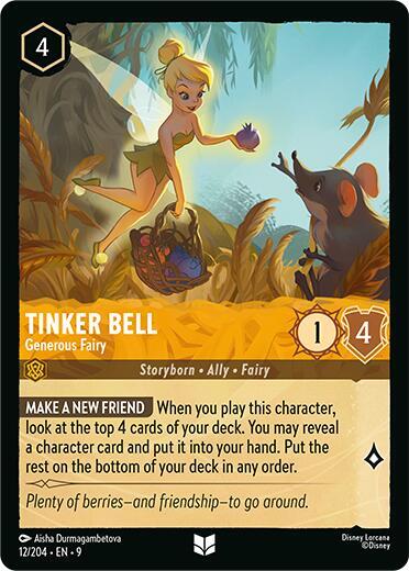 Tinker Bell, Generous Fairy 12/204 (Fabled) 