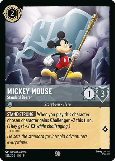 Mickey Mouse Standard Bearer 185/204 (Fabled)  - Cold Foil