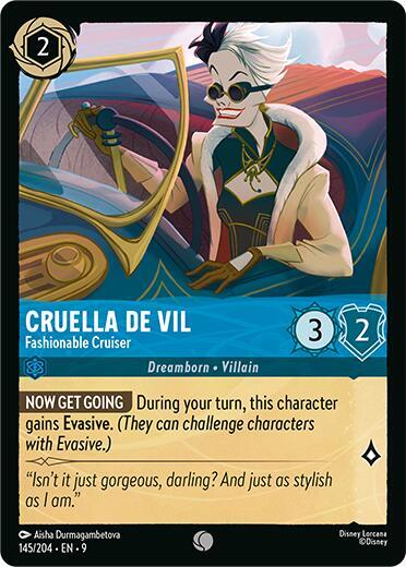 Cruella De Vil Fashionable Cruiser 145/204 (Fabled)  - Cold Foil