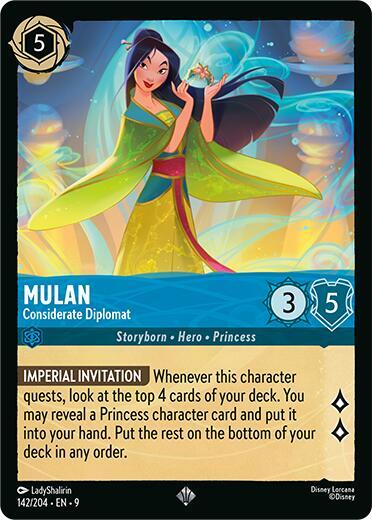 Mulan Considerate Diplomat 142/204 (Fabled)  - Holofoil