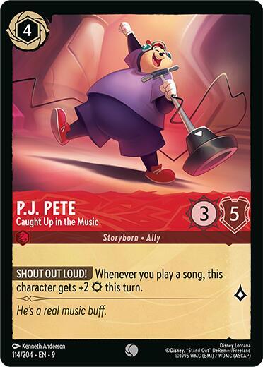 P.J. Pete, Caught Up in the Music 114/204 (Fabled)  - Cold Foil
