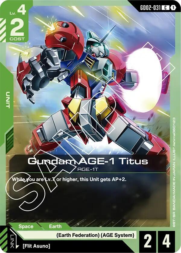 Gundam AGE-1 Titus GD02-031 (Dual Impact) 