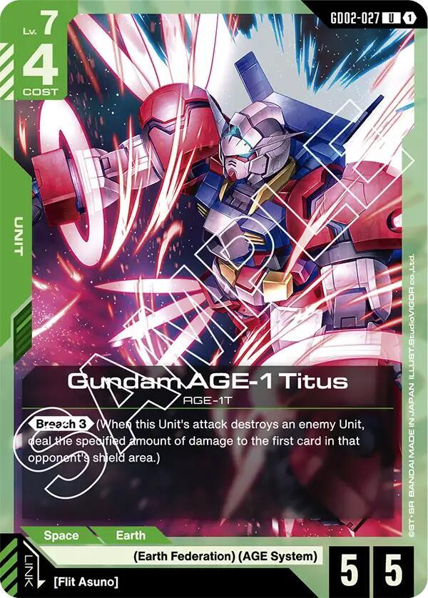 Gundam AGE-1 Titus GD02-027 (Dual Impact) 