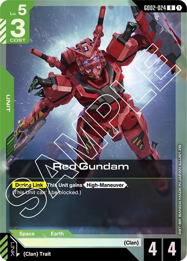 Red Gundam GD02-024 (Dual Impact)  - Holofoil
