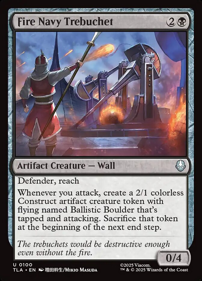 Fire Navy Trebuchet 100/286 (Avatar: The Last Airbender)  - Foil