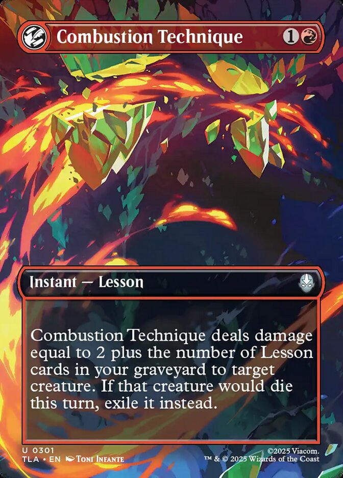 Combustion Technique  301/286 (Avatar: The Last Airbender)  - Borderless Foil