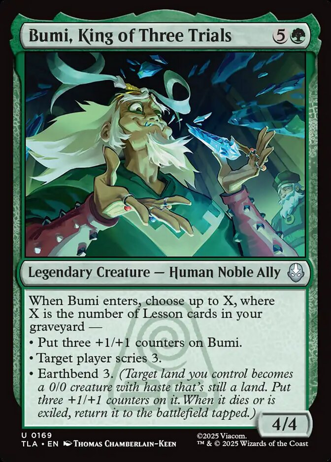 Bumi, King of Three Trials 169/286 (Avatar: The Last Airbender)  - Foil
