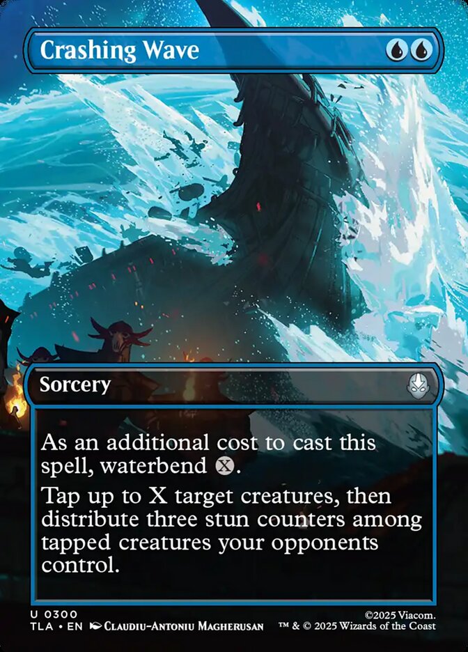 Crashing Wave Borderless 300 (Avatar: The Last Airbender)  - Borderless Foil