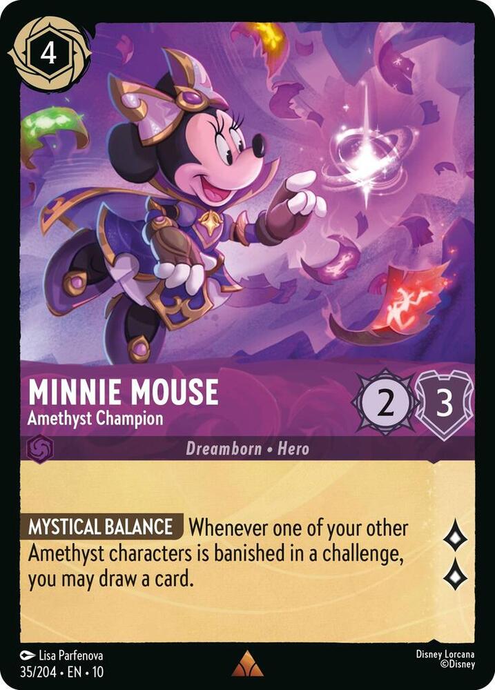 Minnie Mouse Amethyst Champion 35/204 (Whispers in the Well) 
