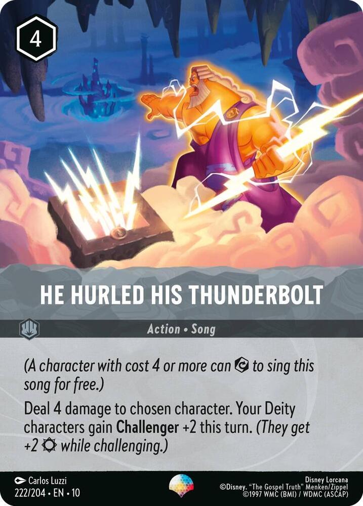 He Hurled His Thunderbolt Epic 222/204 (Whispers in the Well)  - Holofoil