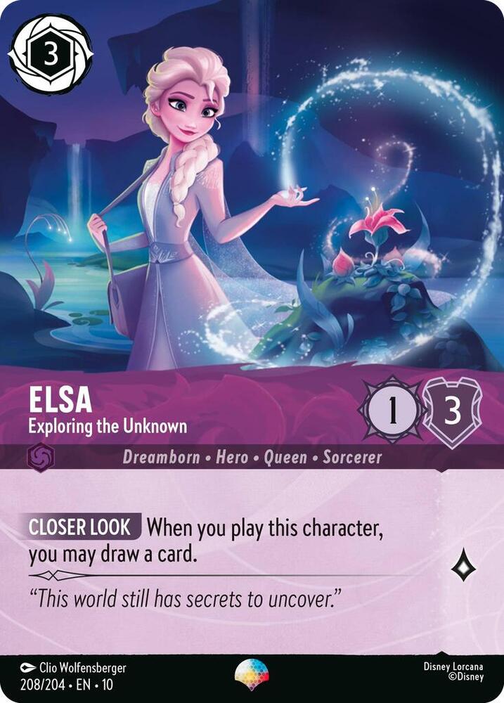 Elsa, Exploring the Unknown 208/204 (Whispers in the Well)  - Rainbow Holofoil