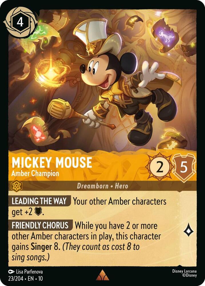Mickey Mouse Amber Champion 23/204 (Whispers in the Well) 