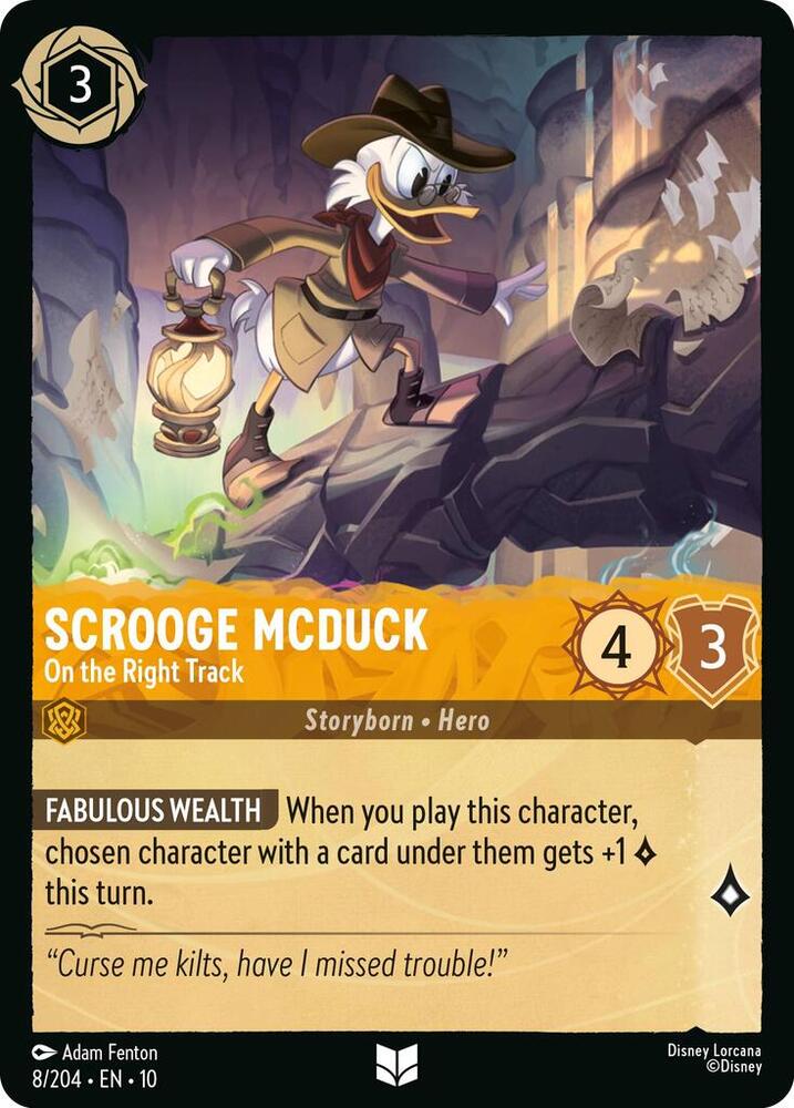 Scrooge McDuck, On the Right Track 8/204 (Whispers in the Well)  - Cold Foil