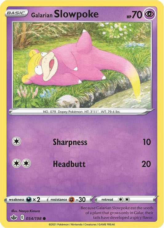 Galarian Slowpoke 054/198 (SWSH06: Chilling Reign) 