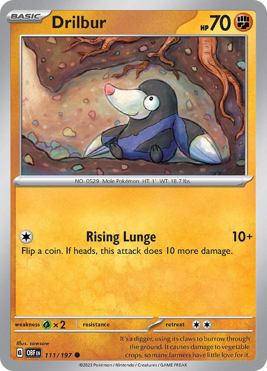 Drilbur 111/197 (SV03: Obsidian Flames) 