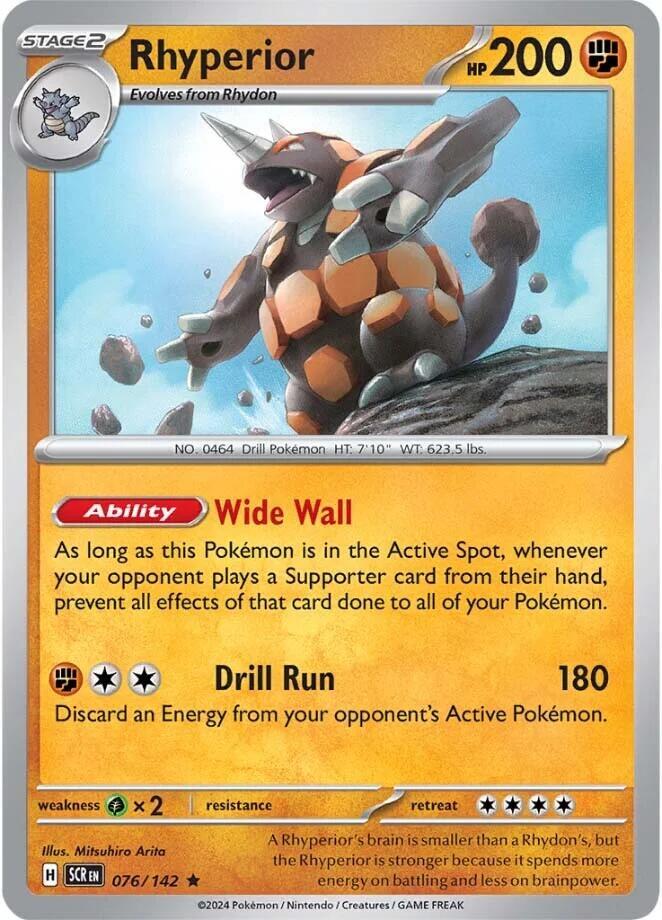 Rhyperior 076/142 (SV07: Stellar Crown)  - Holofoil