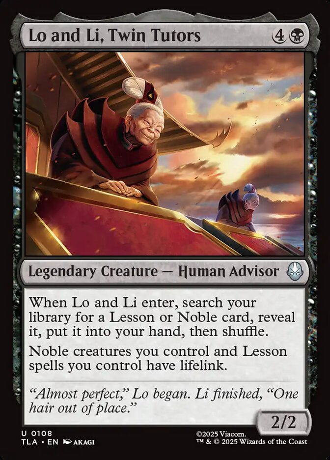 Lo and Li, Twin Tutors 108/286 (Avatar: The Last Airbender)  - Foil