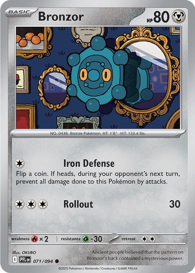 Bronzor 071/094 (ME02: Phantasmal Flames)  - Reverse Holofoil