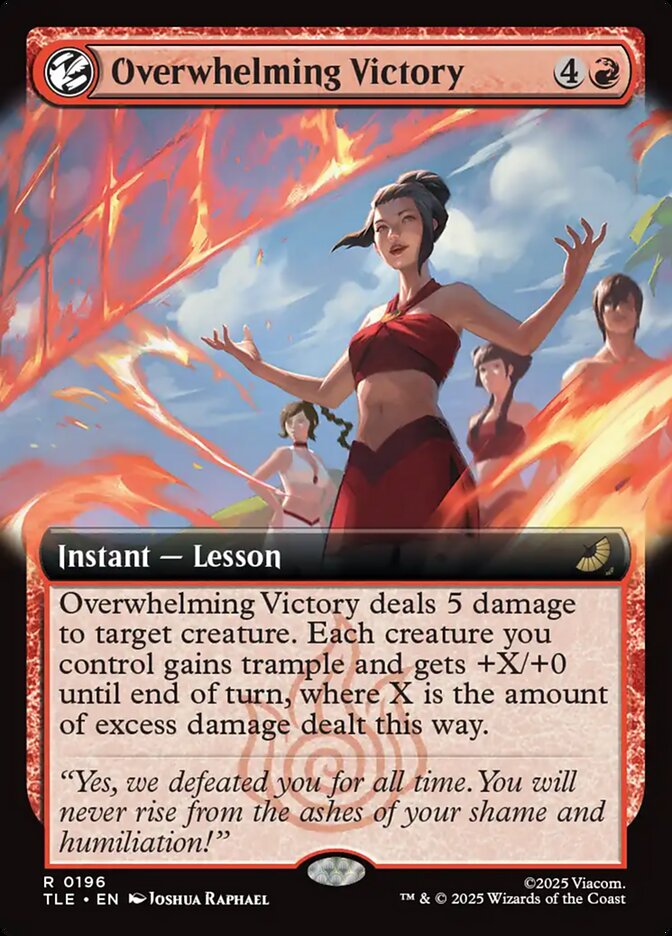 Overwhelming Victory 196/317 (Avatar: The Last Airbender: Eternal-Legal)  - Extended Art Foil
