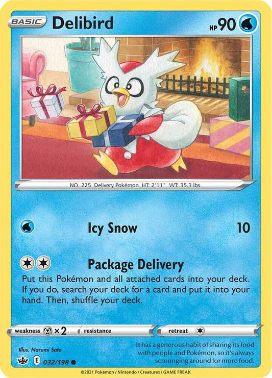 Delibird 032/198 (SWSH06: Chilling Reign) 