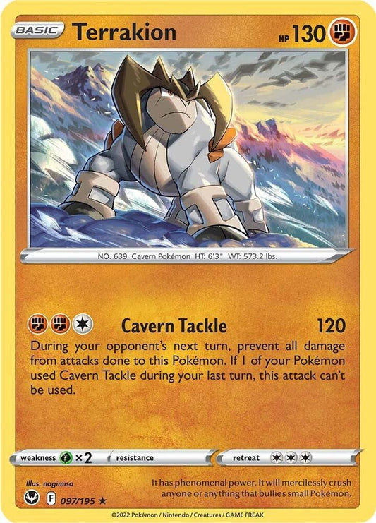 Terrakion 097/195 (SWSH12: Silver Tempest)  - Holofoil