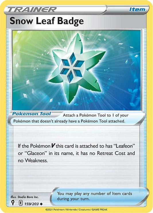 Snow Leaf Badge 159/203 (SWSH07: Evolving Skies) 