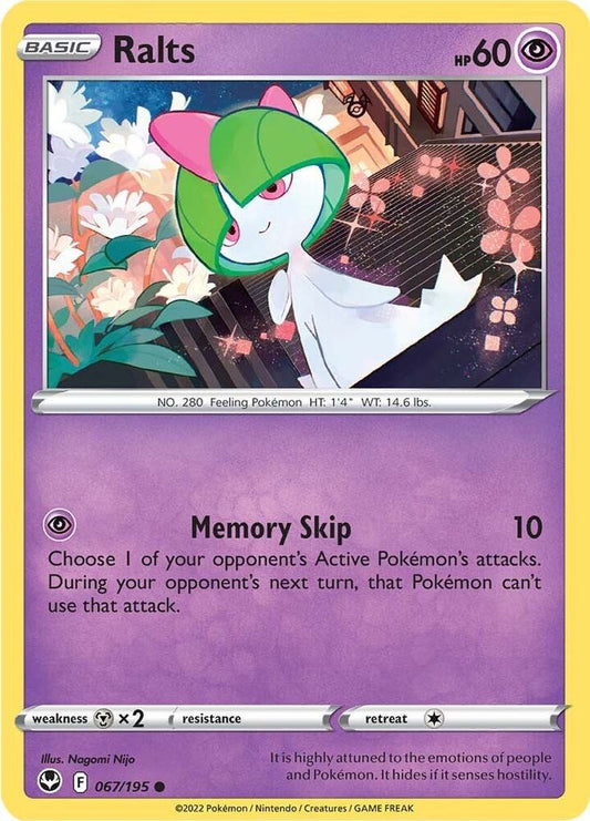 Ralts 067/195 (SWSH12: Silver Tempest) 