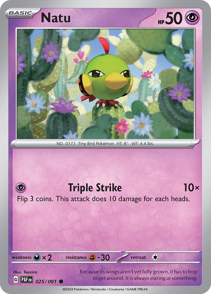 Natu 025/091 (SV: Paldean Fates) 