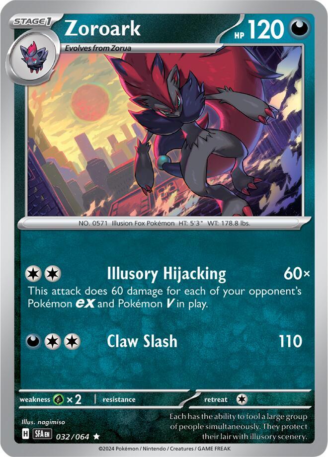 Zoroark 032/064 (SV: Shrouded Fable)  - Holofoil